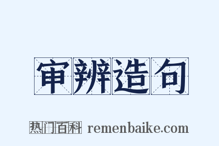 审辨造句是什么意思的图片